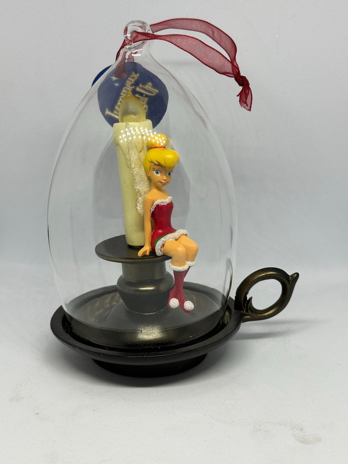 Disney Tinkerbell Lichtgevend Beeldje in Glazen Stolp, Ophalen of Verzenden, Peter Pan of Pinokkio, Gebruikt, Beeldje of Figuurtje