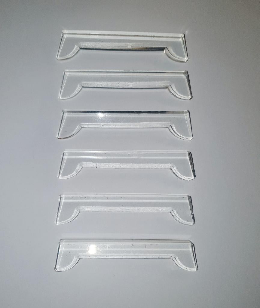Antieke set messen leggers 6 stuks Materiaal: glas, Antiek en Kunst, Ophalen of Verzenden