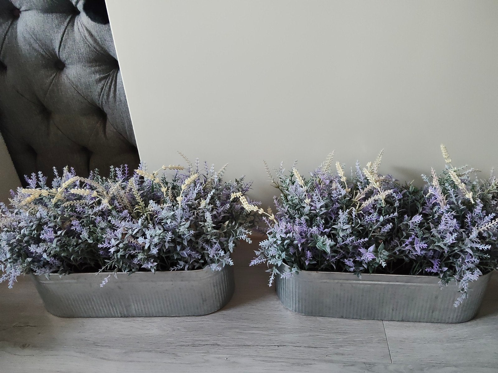 Mooie bloembakken met kunstplanten, Ophalen of Verzenden, Zo goed als nieuw, Overige vormen, Overige materialen