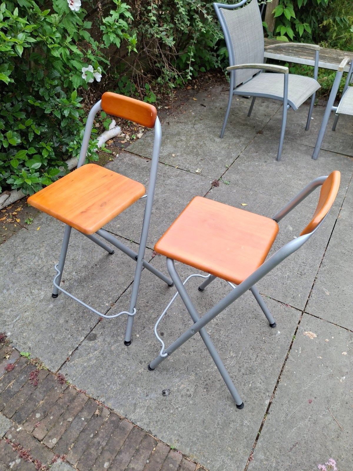 2x IKEA Dennis klapstoelen - Hout en Metaal, Ophalen, Gebruikt, Twee, Hout
