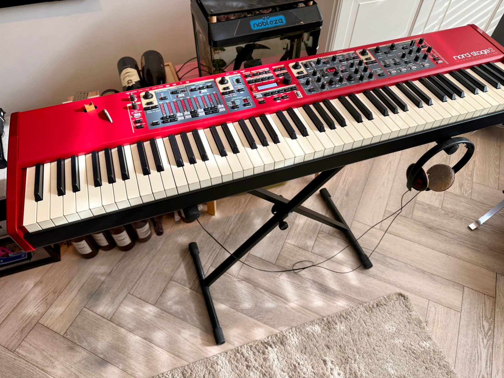 Nord Stage 2 HA88 Rev.B met metalen standaard in nieuwstaat, Ophalen, Overige kleuren, Zo goed als nieuw, Piano