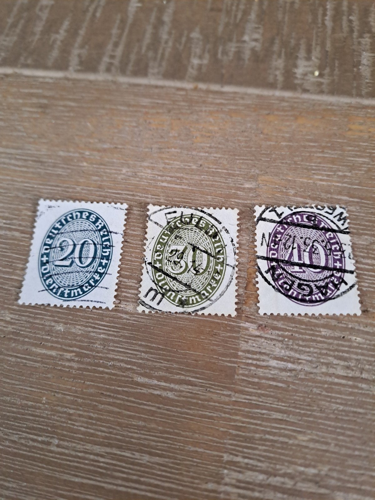Duitse rijk. Dienst.arken. mi. 119X-121x., Ophalen of Verzenden, Duitse Keizerrijk