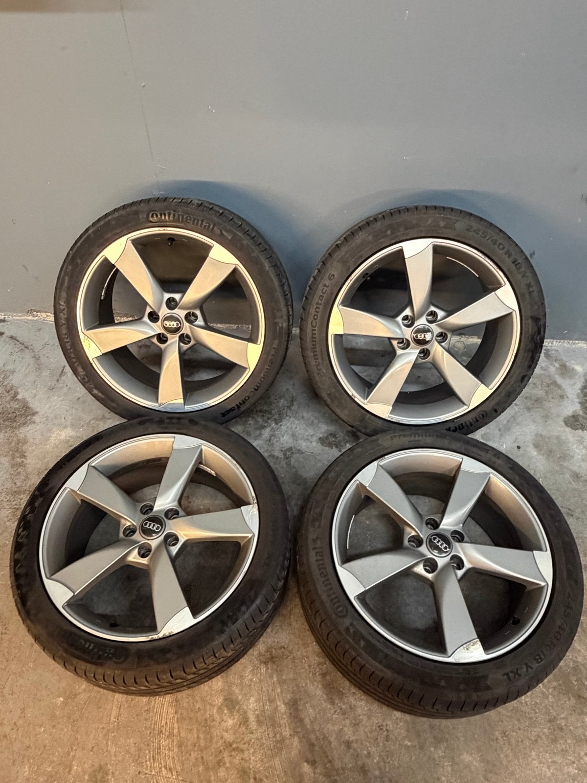 Audi Rotor 18 inch Velgenset – Continental PremiumContact 6, Ophalen, 18 inch, Banden en Velgen, Personenwagen