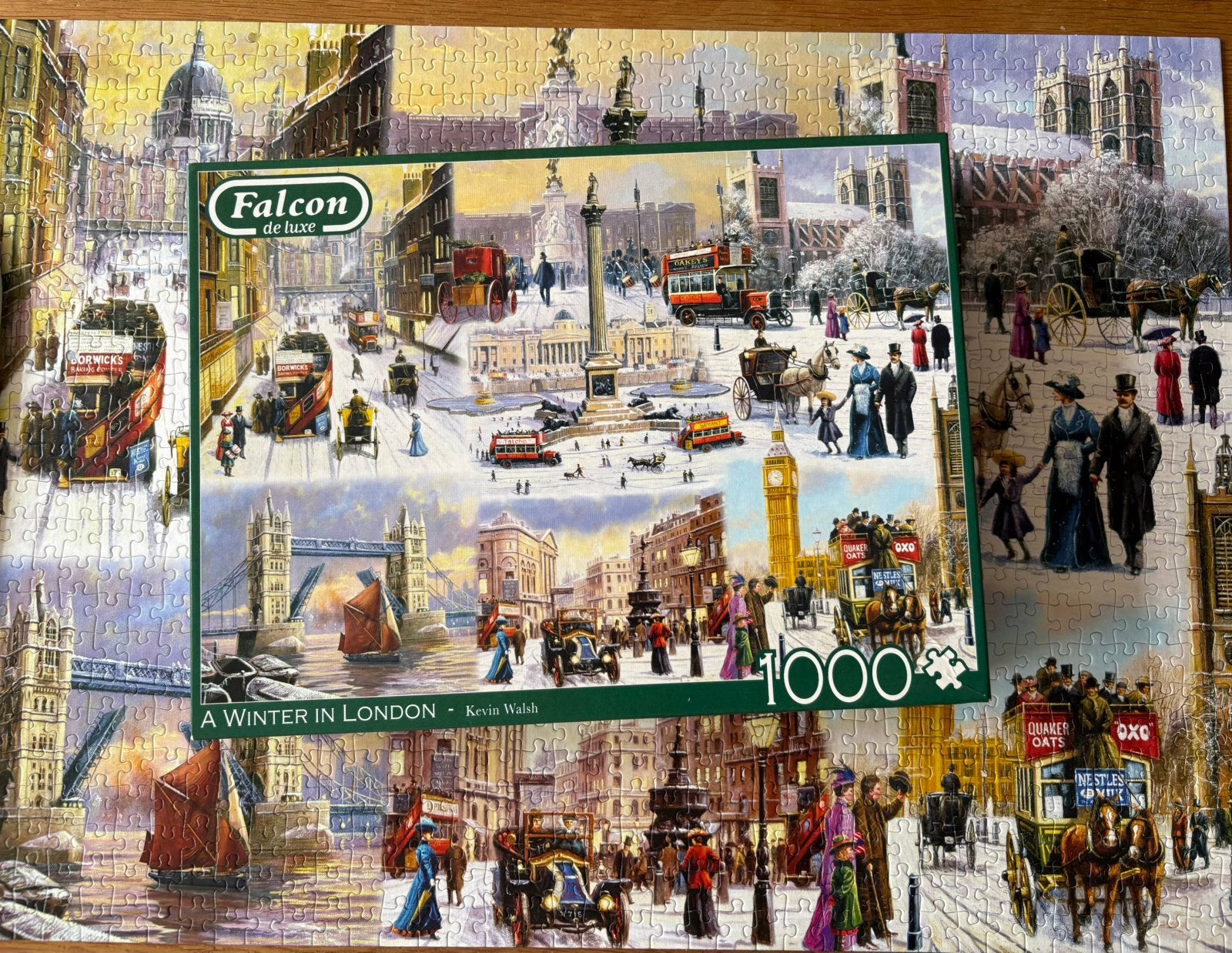 Falcon puzzel, a winterbin Londen, Ophalen of Verzenden, 500 t/m 1500 stukjes, Zo goed als nieuw