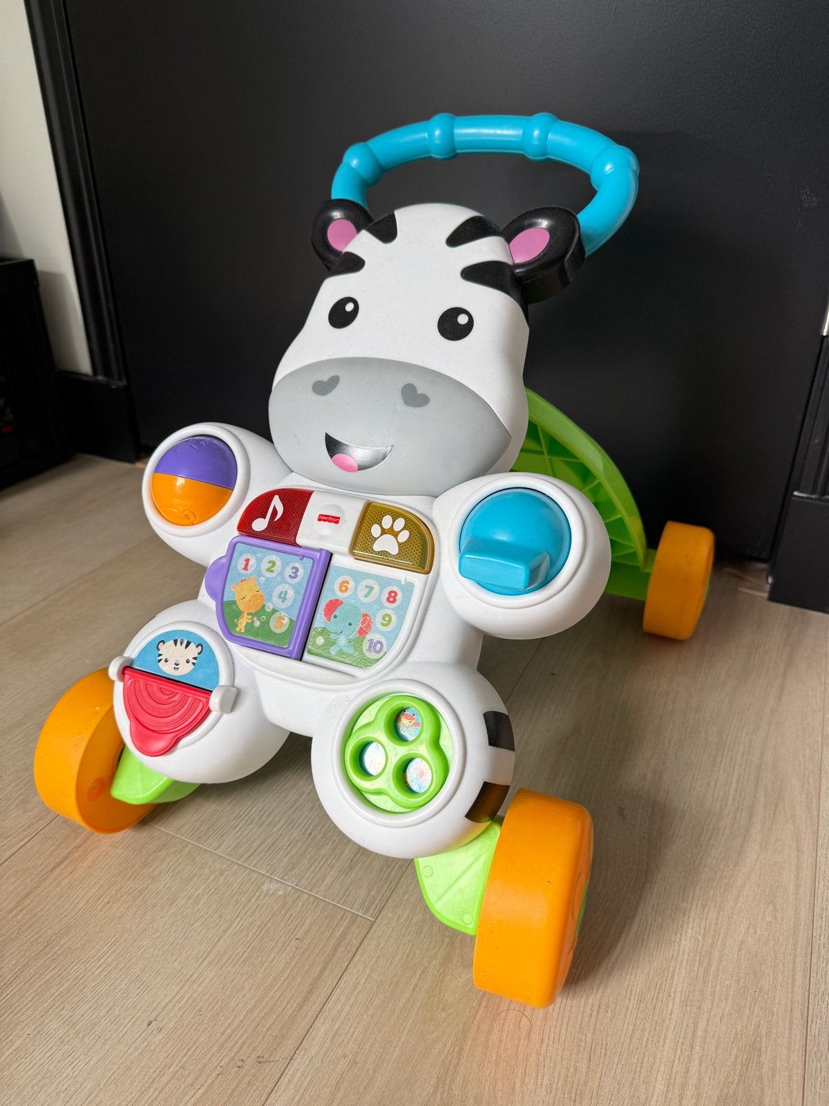 Fisher-Price Zebra Loopwagentje met Geluid en Licht, Ophalen, Zo goed als nieuw, Overige typen, Met licht