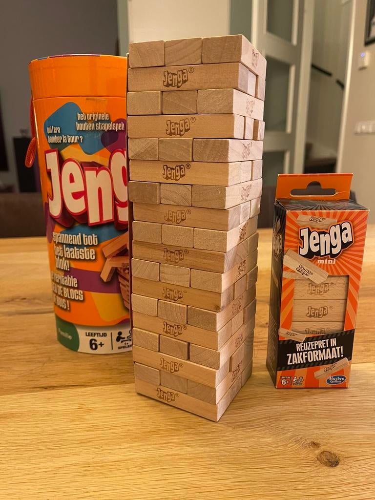 Jenga stapelbare blokjes compleet ZGAN set, Ophalen of Verzenden, Zo goed als nieuw