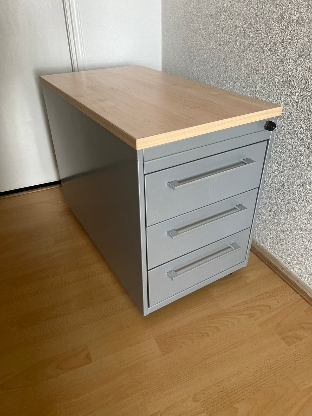 Bureauladekast met sleutel ladekast ladeblok, Ophalen, Minder dan 50 cm, Zo goed als nieuw, 3 of 4 laden