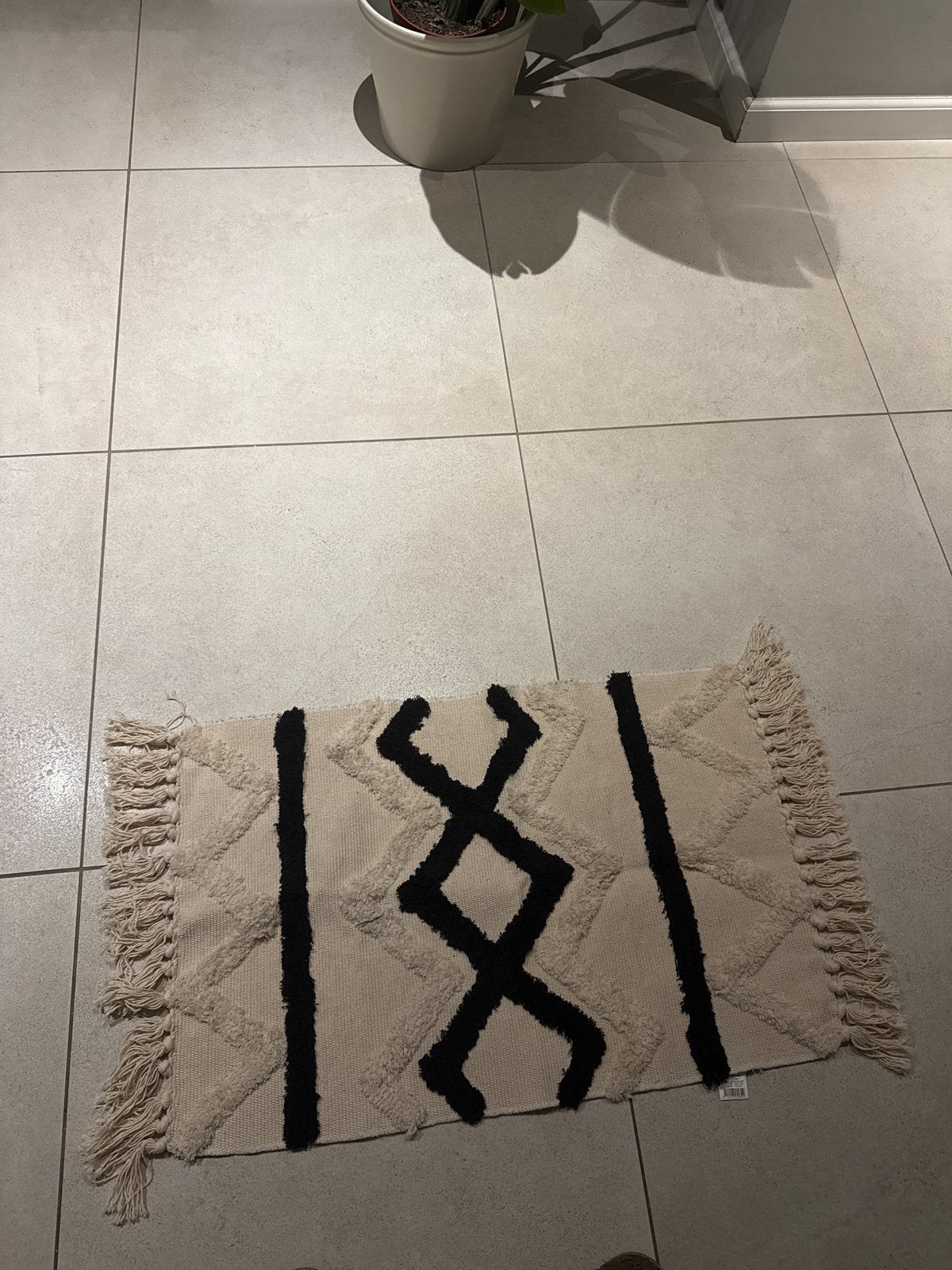 Prachtige Code Maison badmat / kleedje – (Boho), Ophalen of Verzenden, Zo goed als nieuw, Zwart