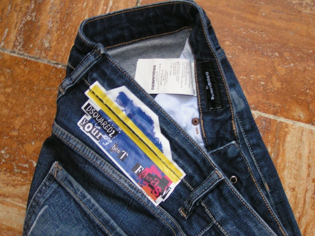 DSQUARED spijkerbroek,Mt 32(46),L32 als nieuw, Tweedehands, Blauw, Tweedehands, W32 (confectie 46) of kleiner