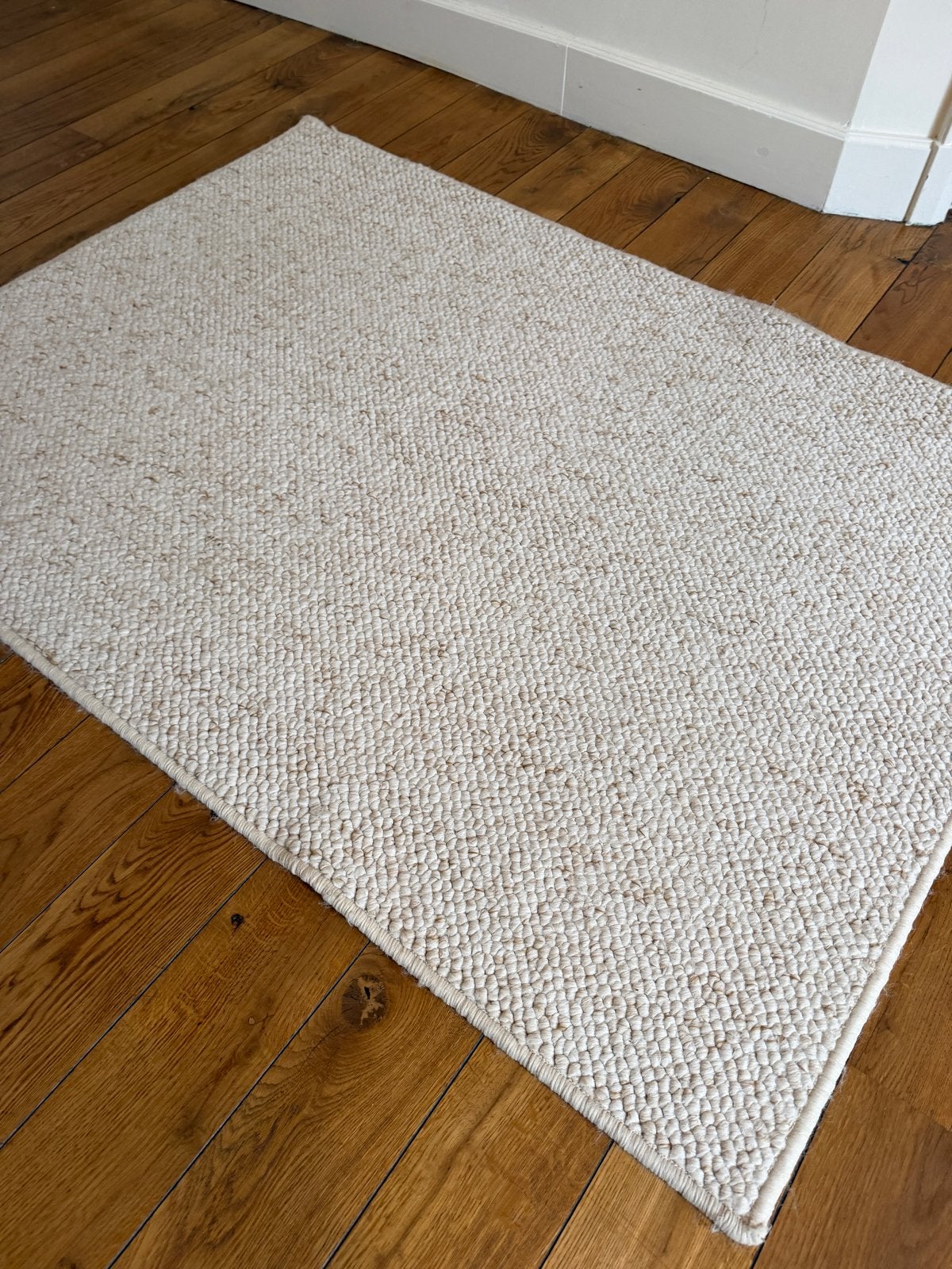 Vloerkleed La Redoute 100x140 cm Ecru, Ophalen, 100 tot 150 cm, Zo goed als nieuw, Crème