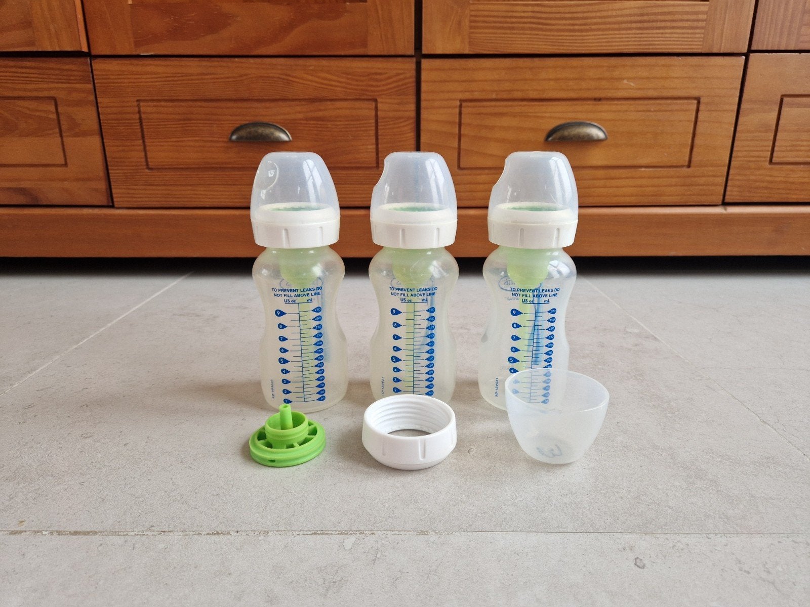 3 Dr. Brown's drinkflessen (brede speen) + extra onderdelen, Gebruikt, BPA-vrij, Dr. Brown's, Ophalen of Verzenden