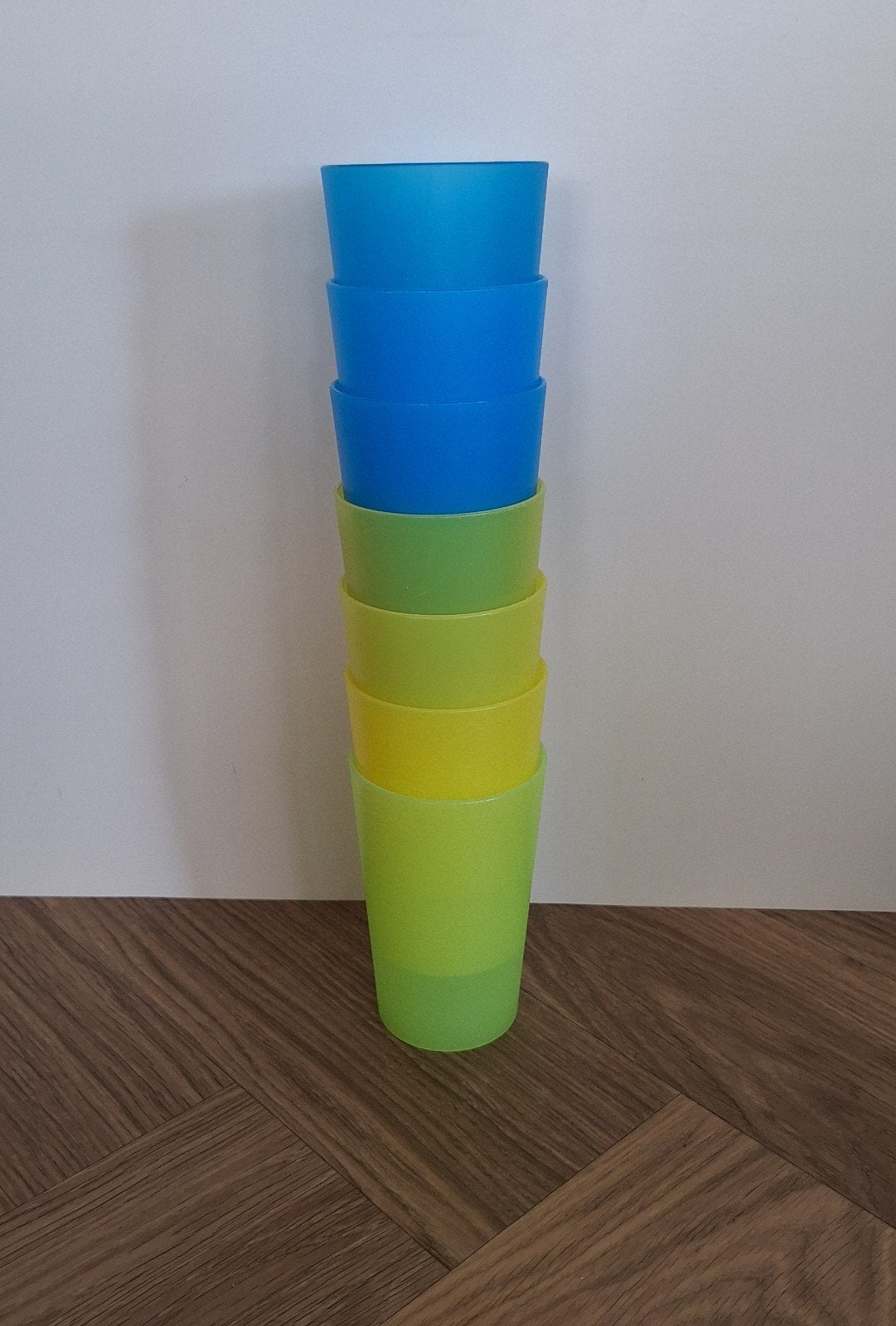 7x Mepal drinkglas 300 ML, Gebruikt, Stapelbaar, 300 ml, Geel