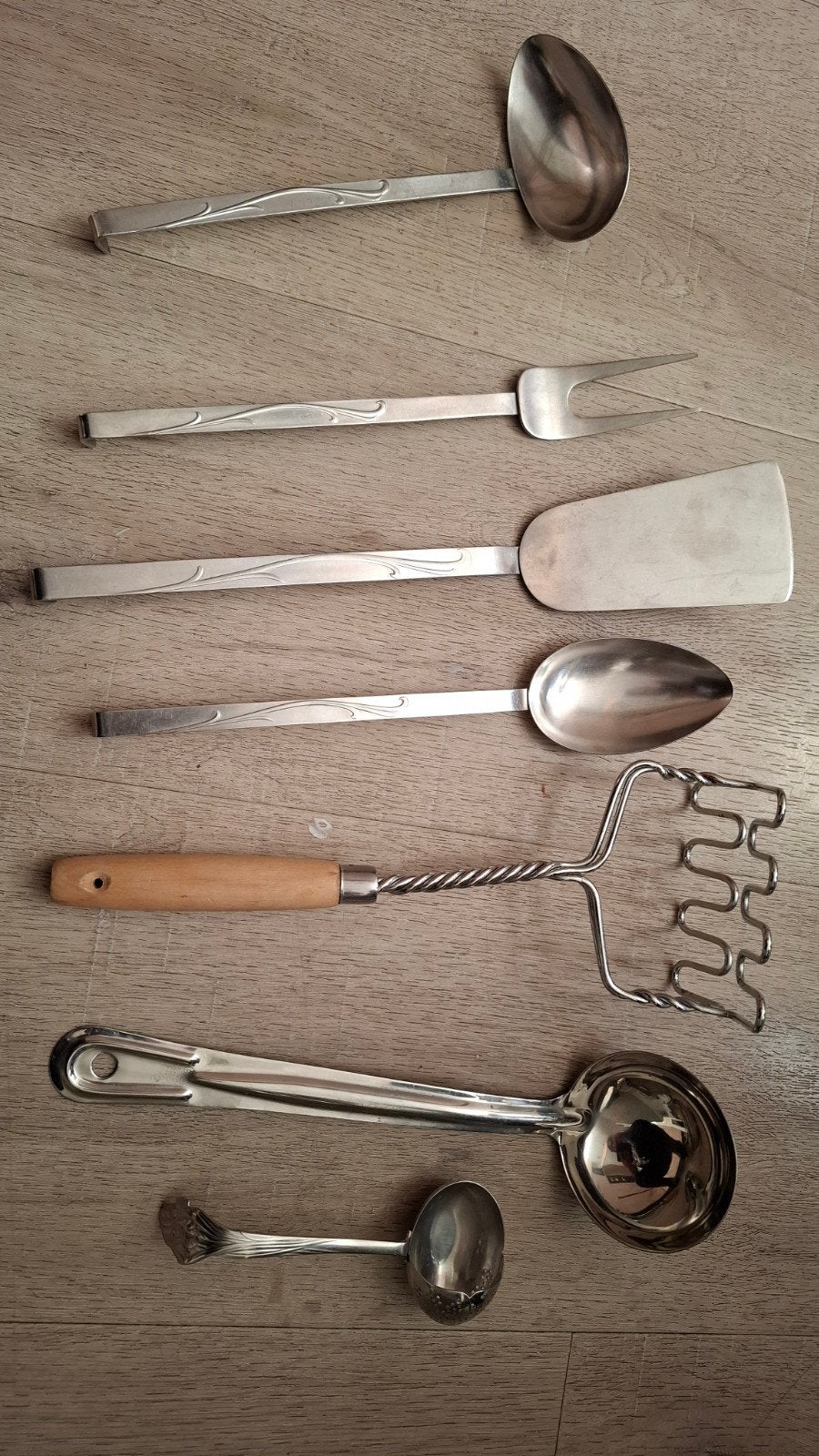 Diverse keukenhulpmiddelen set - Gebruikt, Zilver, Ophalen of Verzenden, Metaal, Overige typen