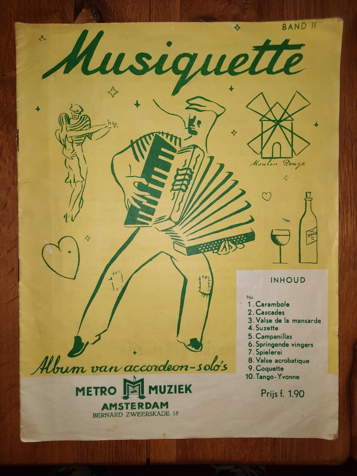 accordeon: Musiquette. Album van accordeon-solo's. Band 2, Gebruikt, Overige genres, Ophalen of Verzenden, Thema
