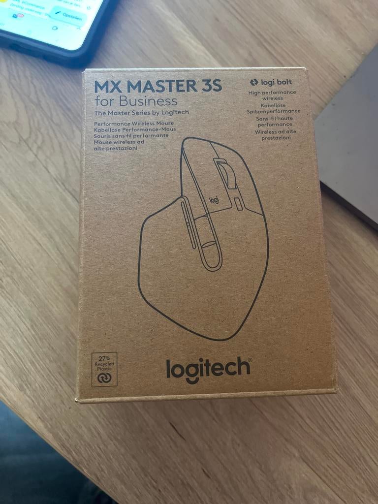 Nieuwe Logitech MX Master 3S muis - Ongebruikt, Computers en Software, Muizen, Rechtshandig, Muis, Ergonomisch, Nieuw