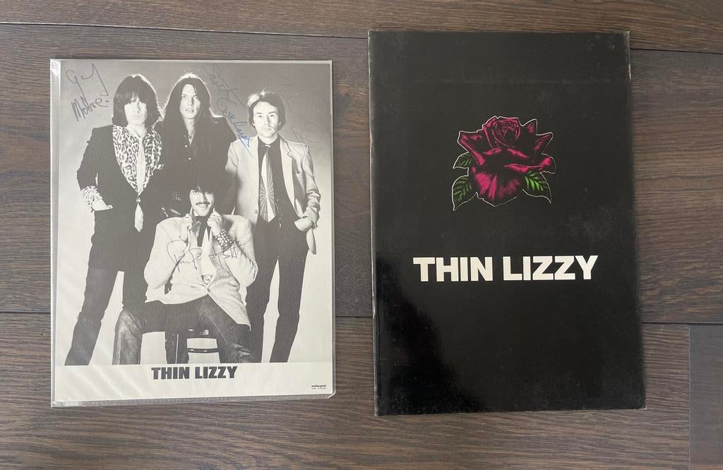 Thin Lizzy - Black Rose - handtekening Lynott Moore signed, Ophalen of Verzenden, Zo goed als nieuw, Foto of Kaart, Gesigneerd