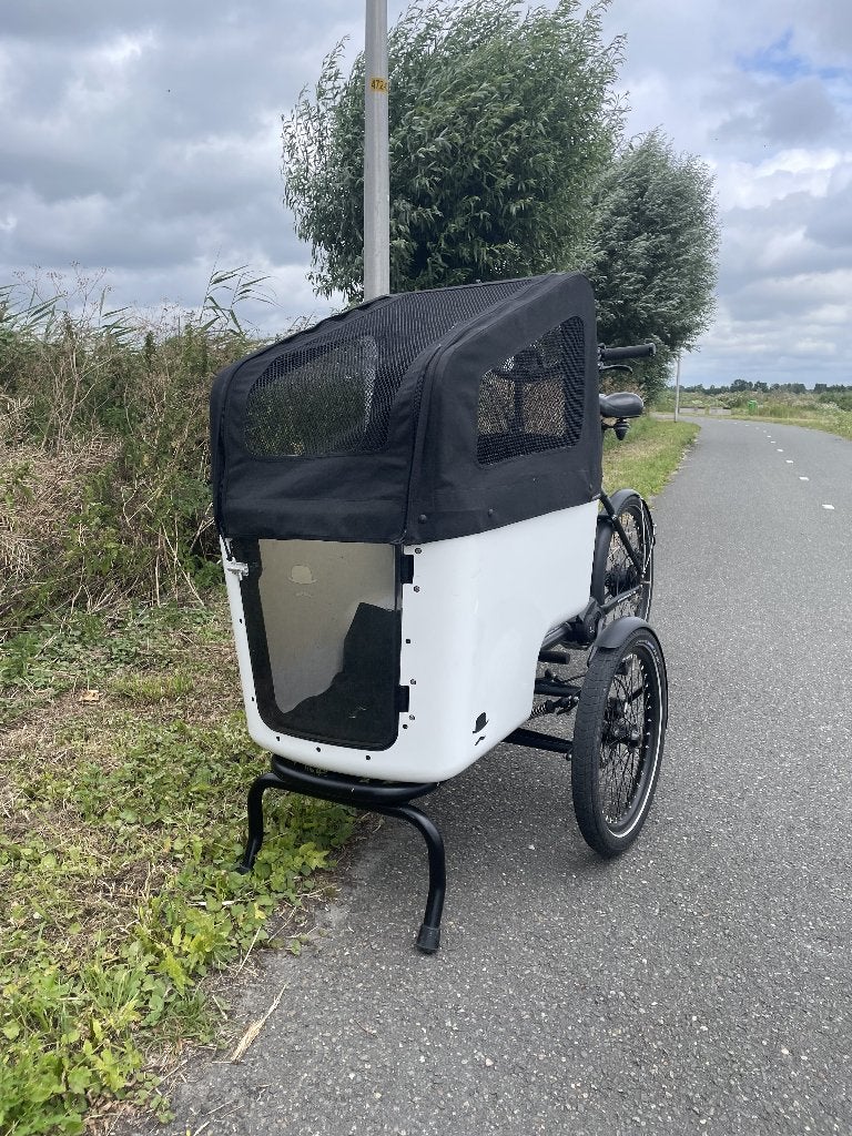 Elektrische bakfiets met huif, Fietsen en Brommers, Ophalen, Zo goed als nieuw, Schijfrem, Butchers&Bicycles