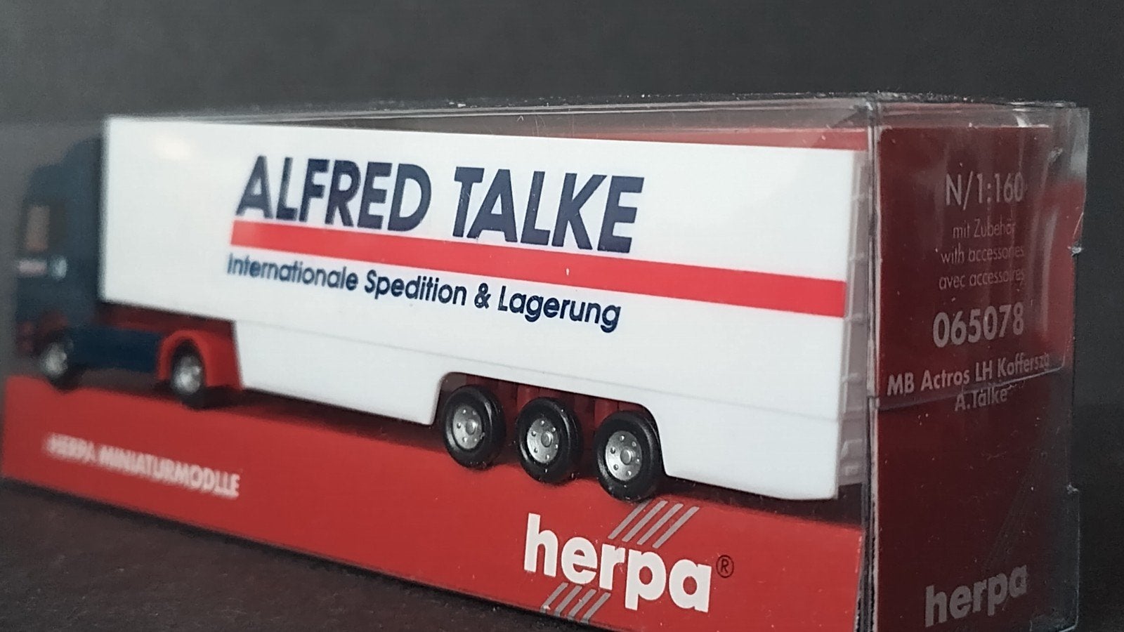 Mercedes Benz Actros Talke 1;160 N Spoor Herpa Pol, Hobby en Vrije tijd, Modelauto's | Overige schalen, Verzenden, Nieuw, M, Herpa