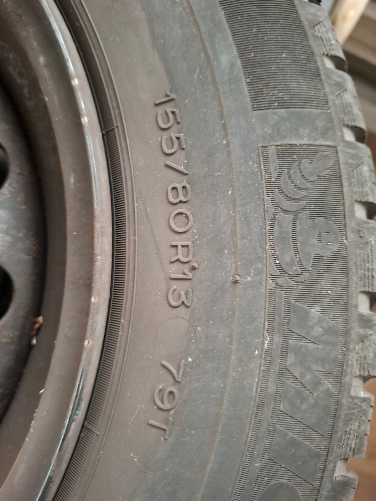 Winterbanden Michelin 155/80R13 voor Fiat Panda, Ophalen, Gebruikt, 155 mm, 13 inch