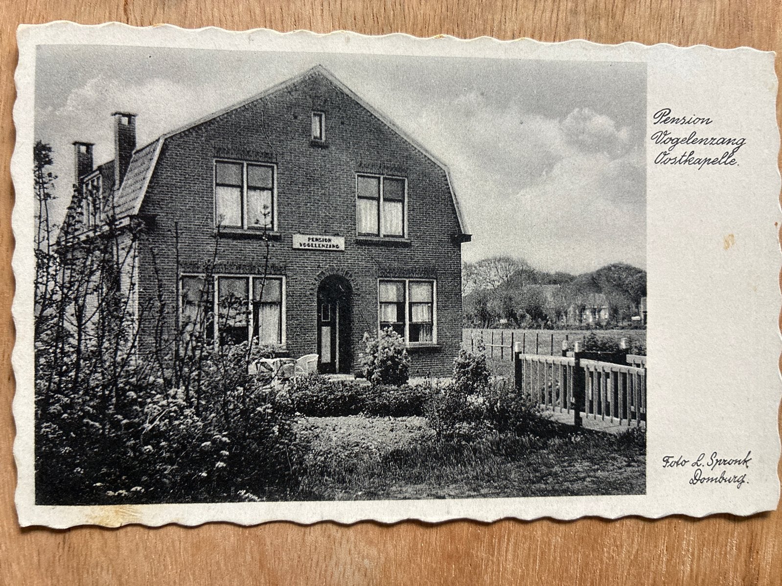 Oude ansichtkaart Pension Vogelenzang Oostkapelle, Ophalen of Verzenden, 1920 tot 1940, Gelopen, Zeeland