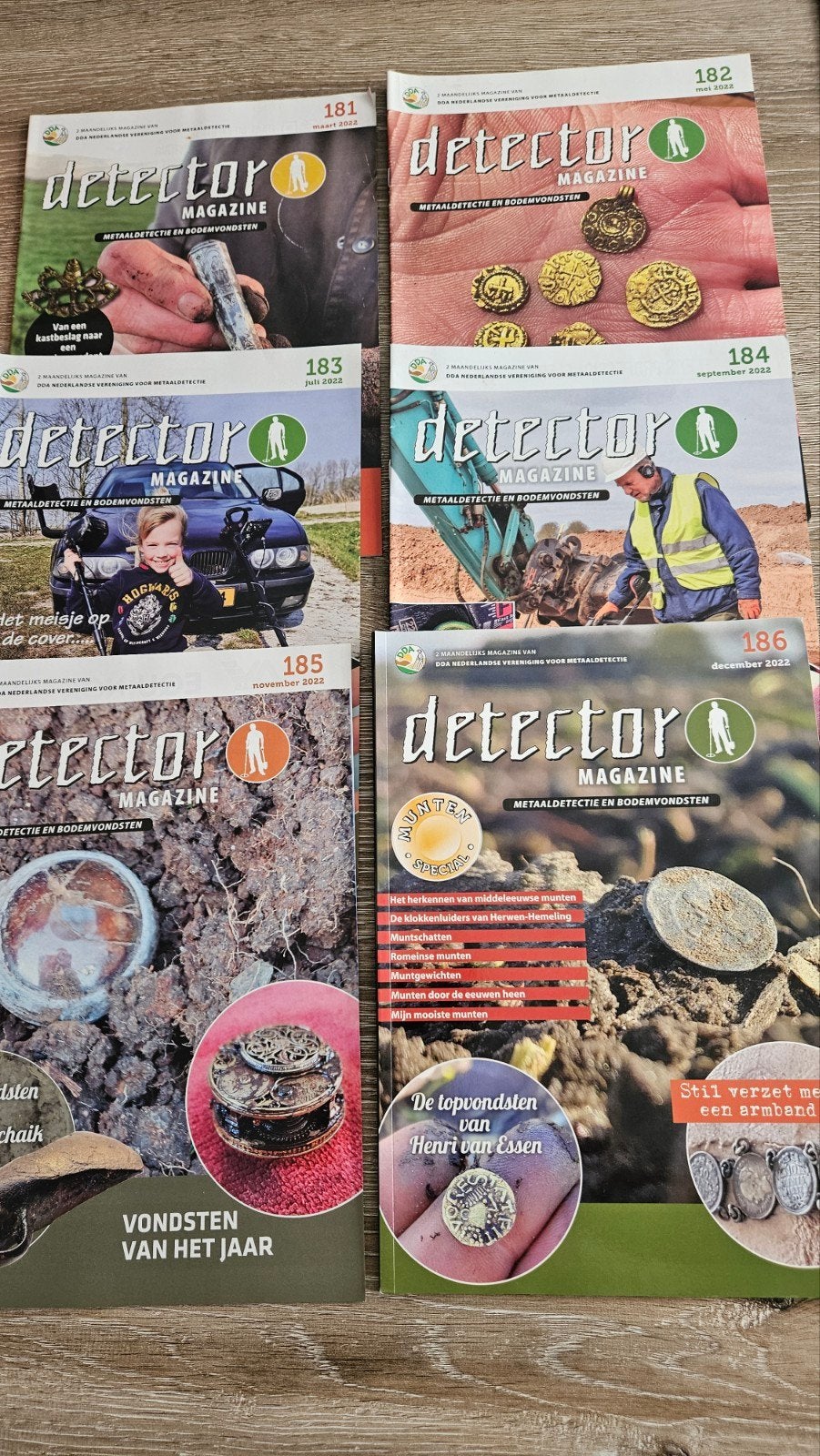 Detector Magazine 2022 - Nummers 181 t/m 186, Ophalen of Verzenden, Gelezen