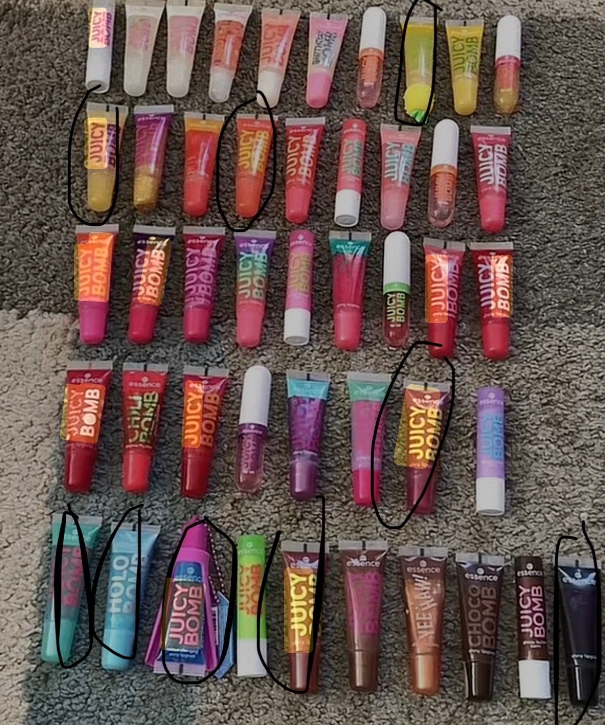 Grote collectie Essence Juicy Bomb lipglosses, Sieraden, Tassen en Uiterlijk, Uiterlijk | Cosmetica en Make-up, Gebruikt, Ophalen of Verzenden