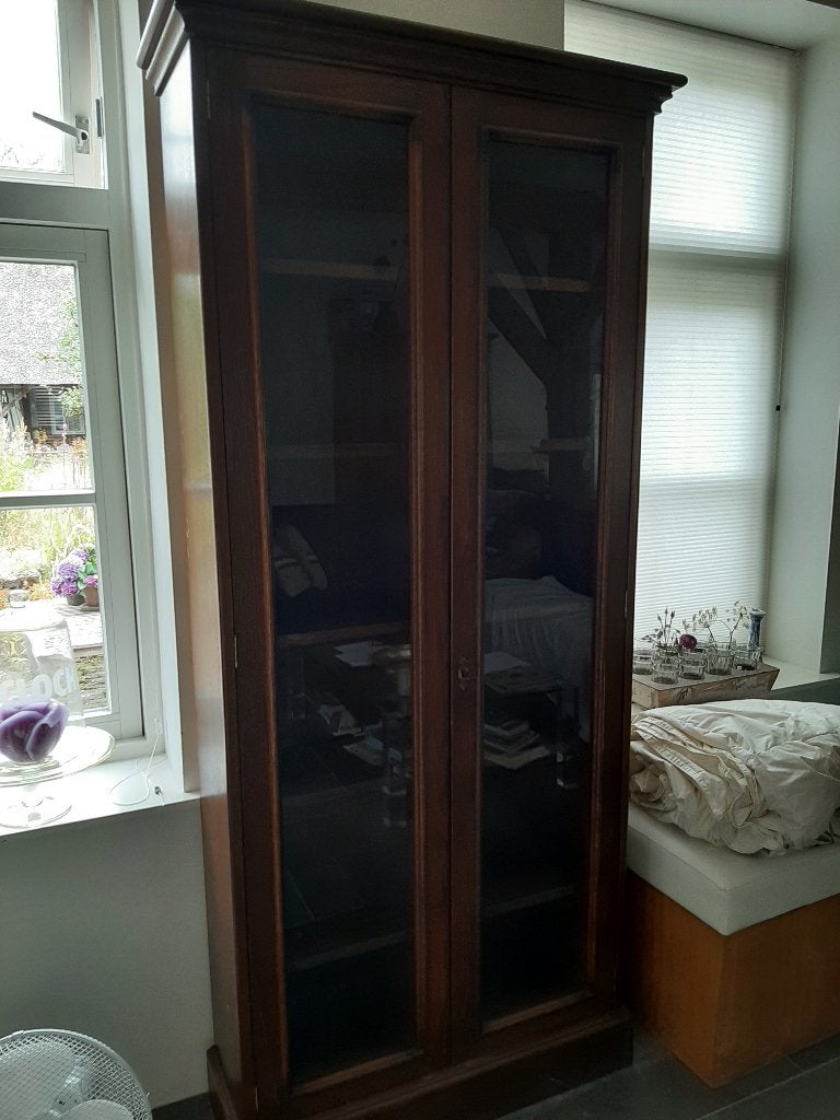 Vitrinekast, Huis en Inrichting, Ophalen, Met deur(en), Eikenhout, 50 tot 100 cm
