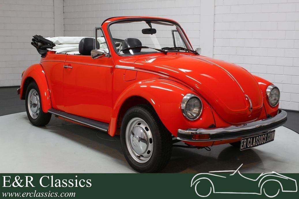 VW Kever Cabriolet | Gerestaureerd | Goede staat | 1977, Auto's, Achterwielaandrijving, Zwart, Cabriolet, Bedrijf