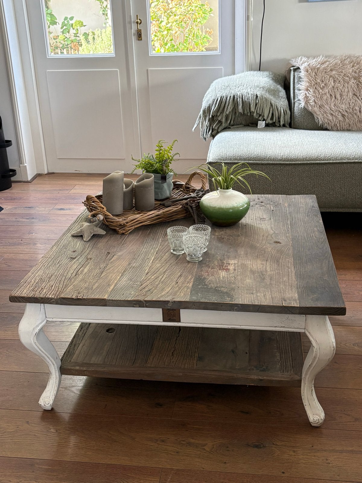 Rivièra Maison Driftwood Salontafel 90x90x42, Ophalen, Gebruikt, Vierkant, 50 tot 100 cm