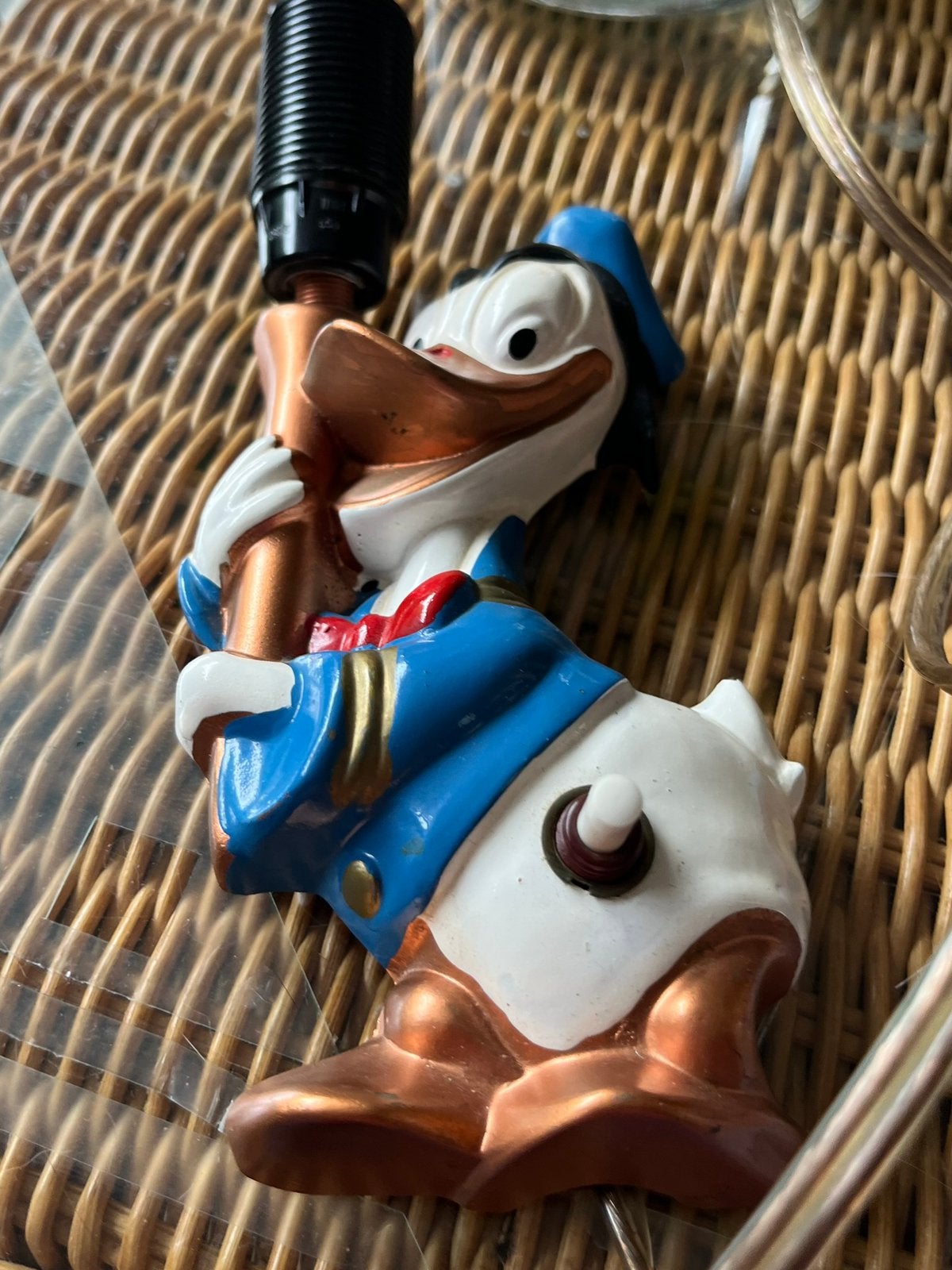 DONALD DUCK WAND LAMPJE (VINTAGE JAREN 50), Ophalen of Verzenden, Donald Duck, Zo goed als nieuw, Beeldje of Figuurtje