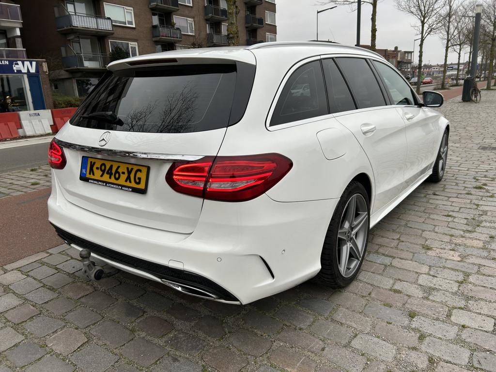 Mercedes-Benz C-Klasse Estate 220 CDI Prestige panodak leer, Auto's, Mercedes-Benz, Achterwielaandrijving, 4 cilinders, Wit, Leder