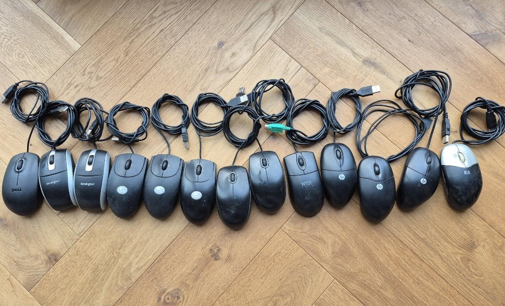 13x Diverse muizen - Logitech, HP, Dell, Computers en Software, Muizen, Muis, Gebruikt, Logitech, HP, Ophalen of Verzenden