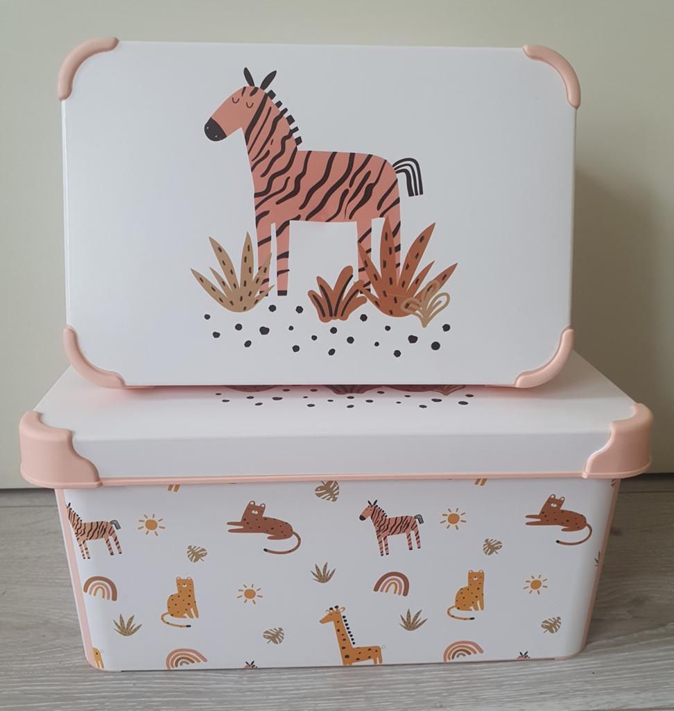 2 Opbergboxen  34x23x17cm.... 29x19x14 cm, Ophalen of Verzenden, Zo goed als nieuw, Overige typen