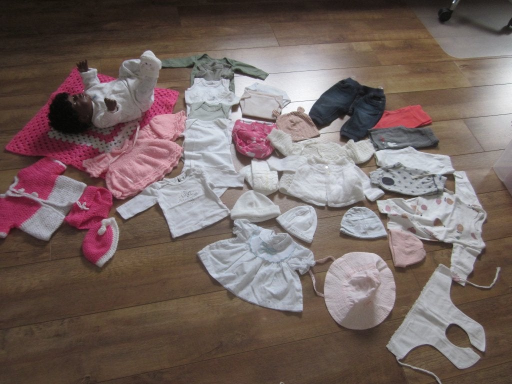The Dolls Factory negroïde ca.50cm babypop jongen zwarte kru, Kinderen en Baby's, Ophalen of Verzenden, Zo goed als nieuw, Babypop