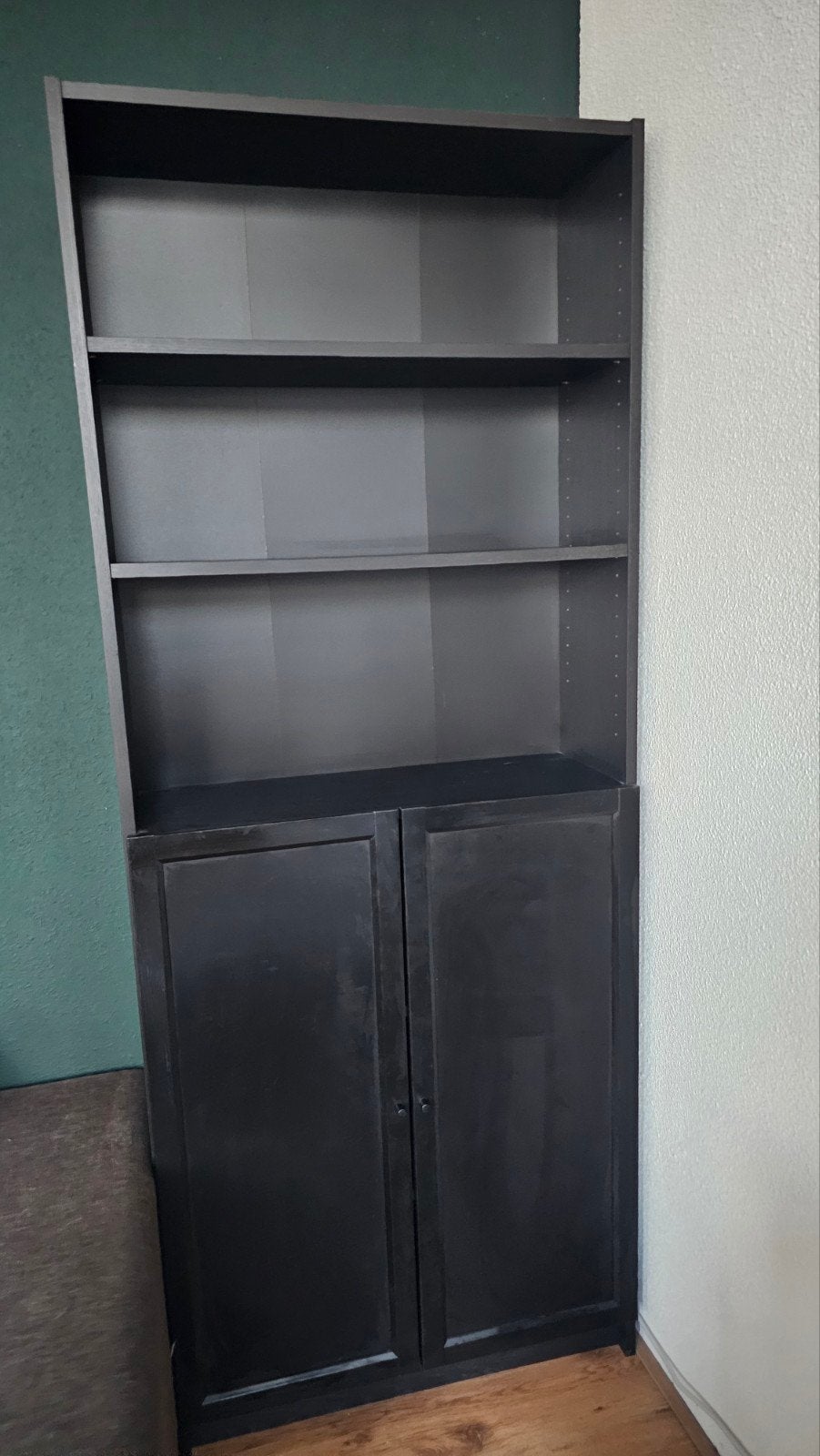 Ikea Billy Boekenkast Zwart met Deurtjes, Ophalen, 200 cm of meer, 50 tot 100 cm, Minder dan 25 cm