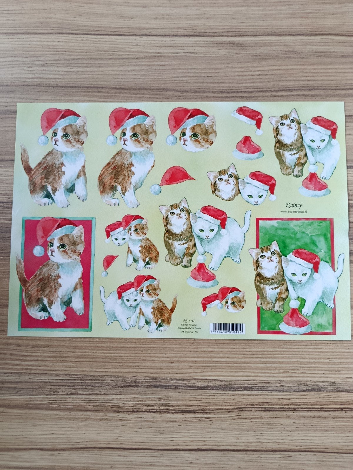 Kerst poesen, Knipvellen,, Hobby en Vrije tijd, Kaarten | Zelf maken, Ophalen of Verzenden, Nieuw, Kerst, Knipvel