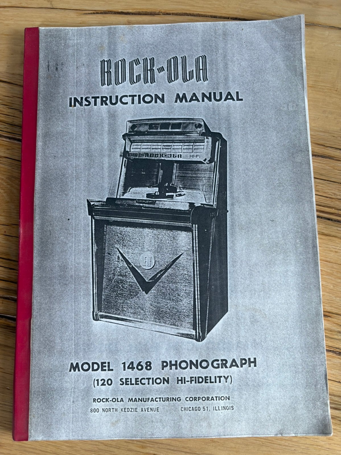 Rock-Ola Instruction Manual – jukebox – vintage – reparatie, Ophalen of Verzenden, Gebruikt, Rock Ola