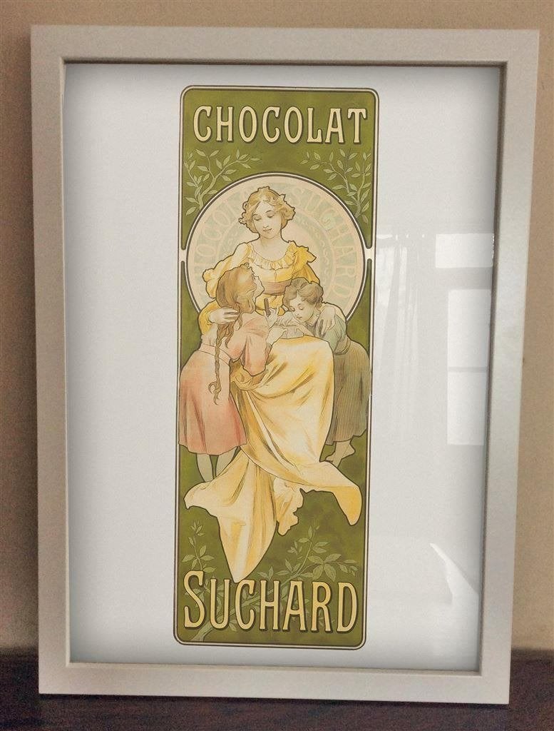 ALPHONSE MUCHA Chocolat Suchard Poster in Lijst, Verzenden