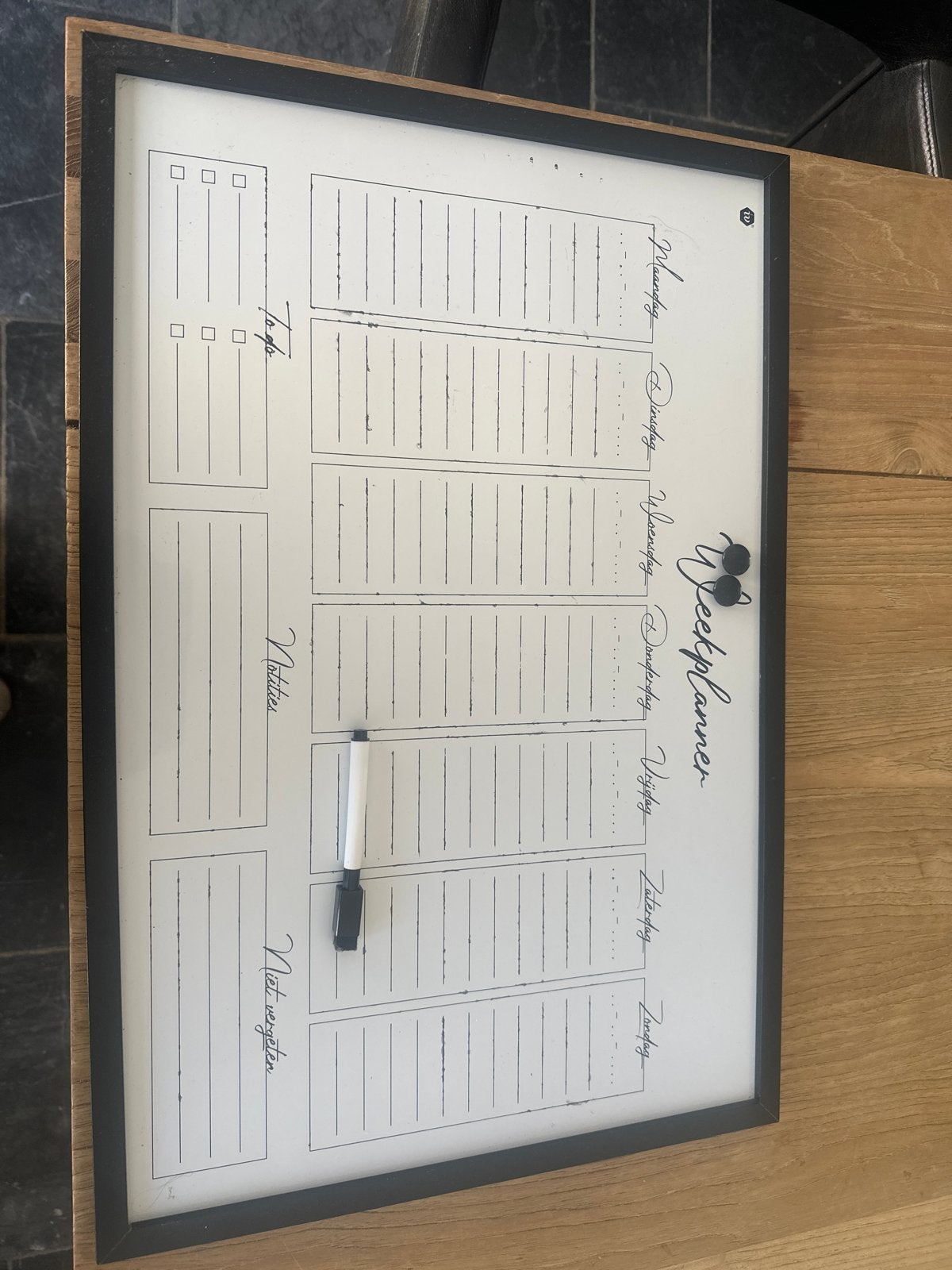 Weekplanner, Ophalen, Maandkalender