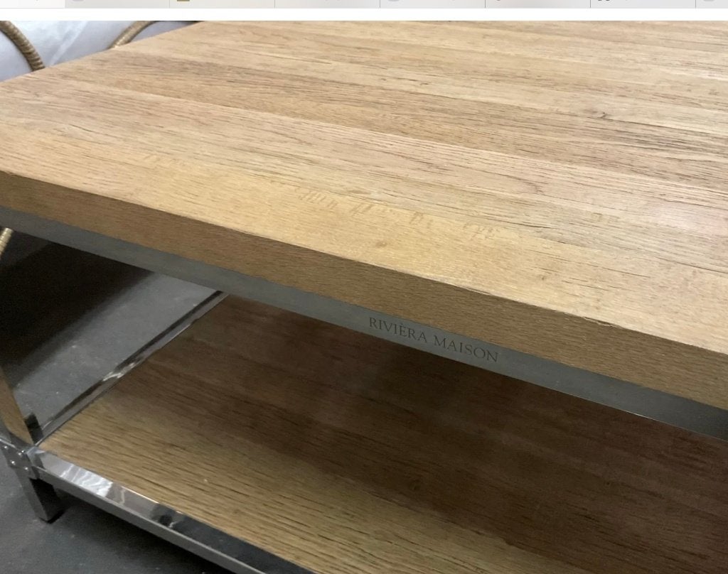 Riviera Maison coffeetable salontafel nieuw twv € 1000,00!!, 50 tot 100 cm, Vierkant, Nieuw, Keijser en co Riverdale