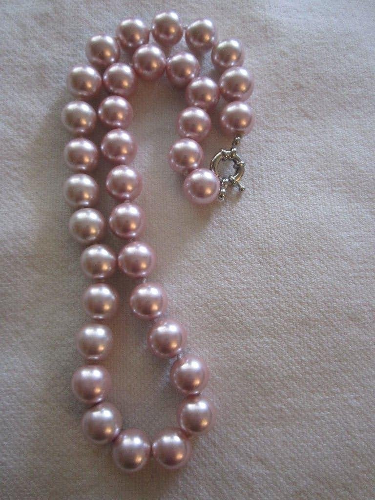 1.   Mooie ketting,  46cm / 12mm, Sieraden, Tassen en Uiterlijk, Antieke sieraden, Ophalen, Overige materialen, Ketting