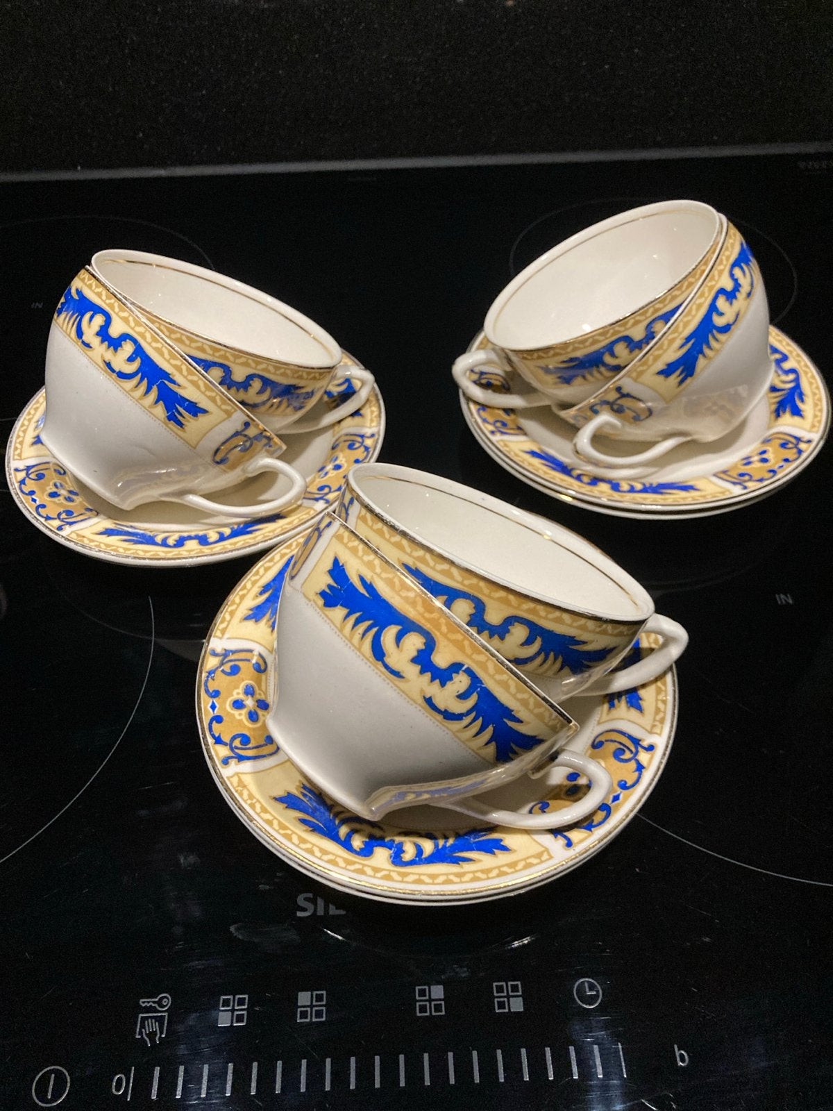 6 Wood & Sons Ivory Ware kop en schotels (1930-1940), Antiek en Kunst, Ophalen of Verzenden
