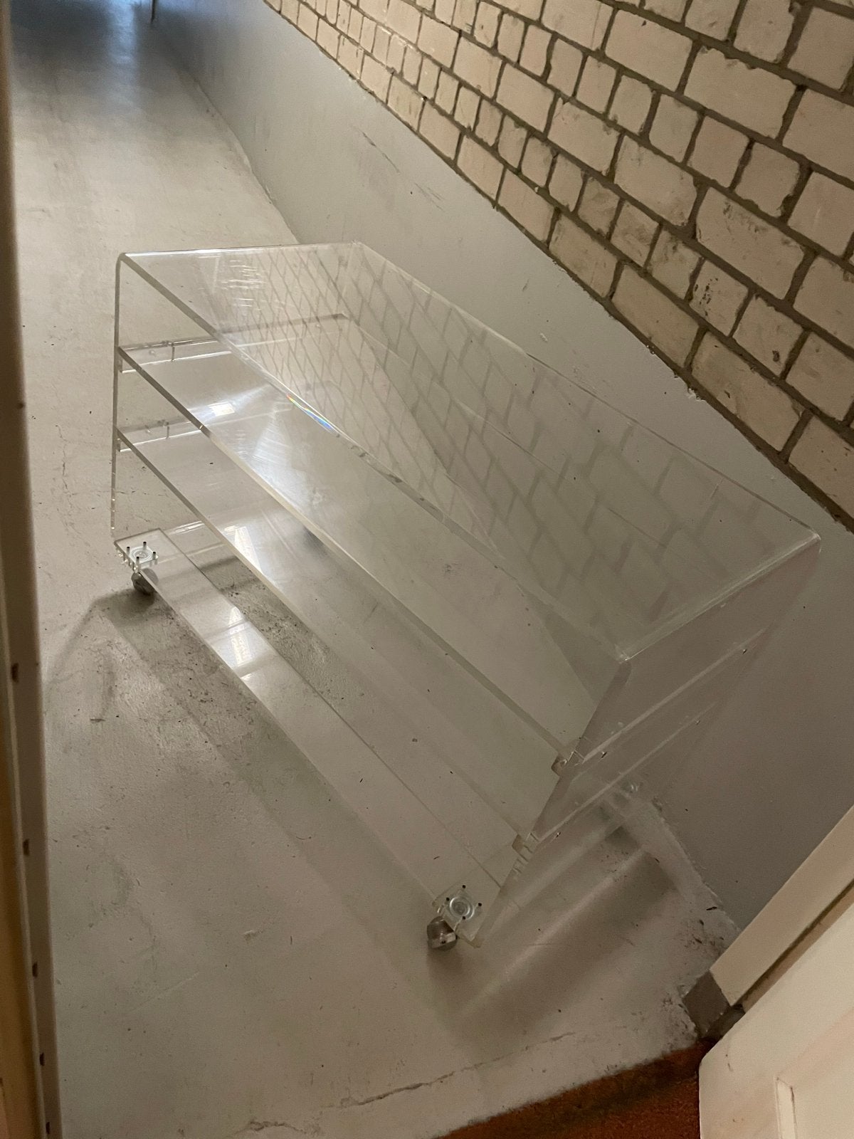 Vintage Plexiglas Trolley - 87x40x55 cm, Ophalen of Verzenden, Gebruikt