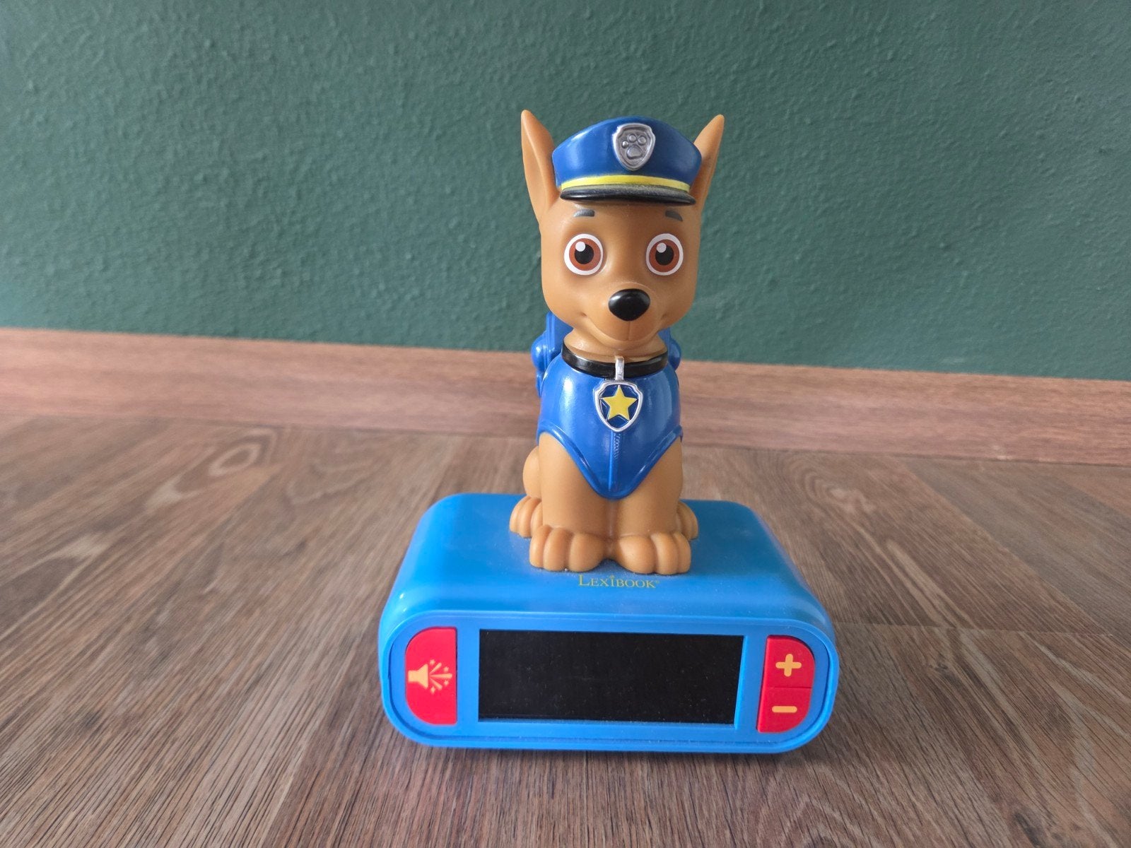 Paw Patrol - Chase - Wekker - Blauw - Nachtlampje, Kinderen en Baby's, Speelgoed | Actiefiguren, Ophalen, Zo goed als nieuw