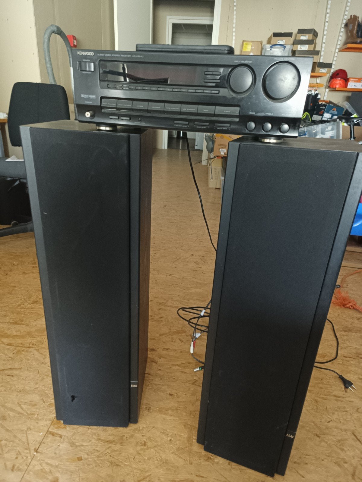ELAC Floorstand Luidsprekers met Kenwood Versterker, Gebruikt, Losse componenten, Speakers, Ophalen
