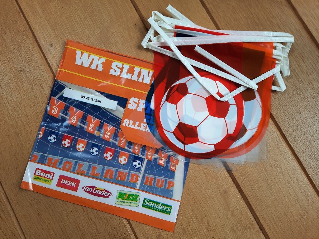 ORANJE VOETBAL WK slinger polyester voetballen - nieuw -, Ophalen of Verzenden, Nieuw, Oranje of Koningsdag