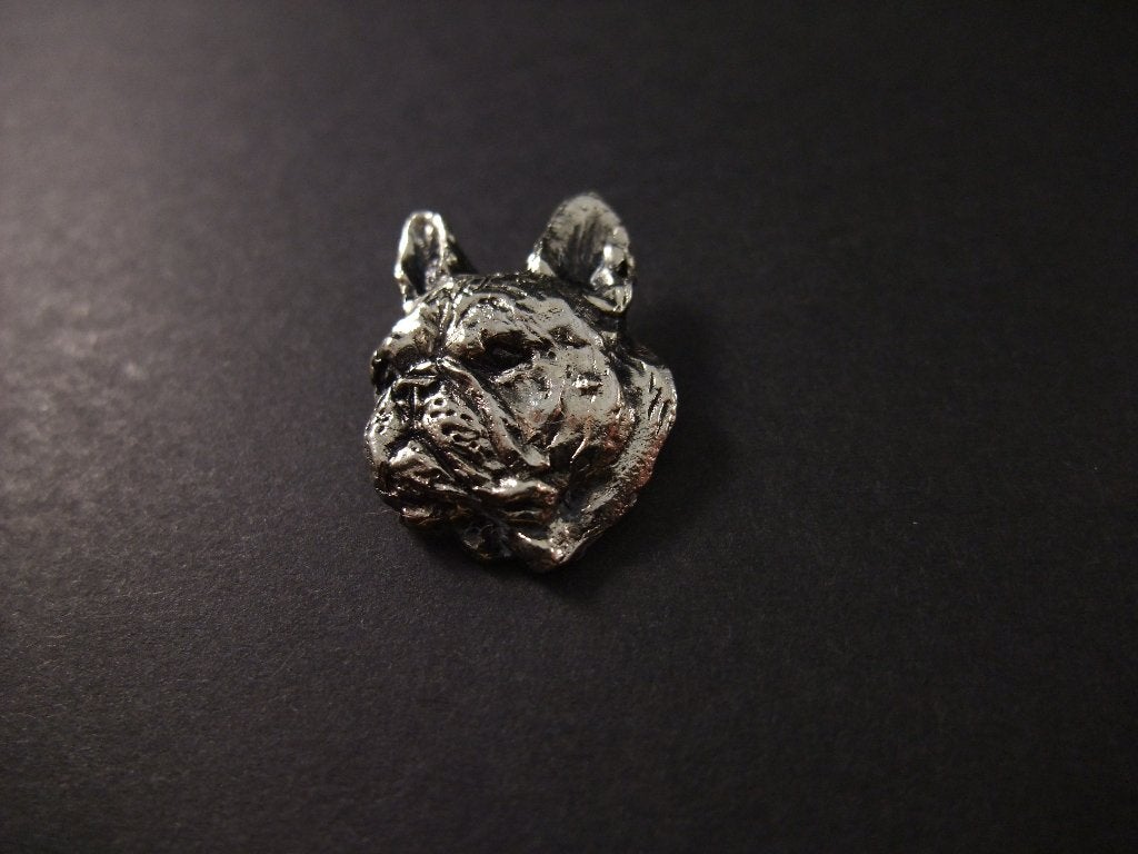 Franse bulldog, zilverkleurige pin, Ophalen of Verzenden, Gebruikt, Overige onderwerpen
