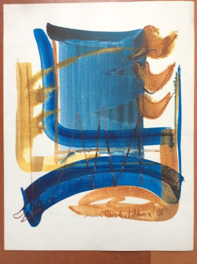 zeefdruk grafiek Douwe Idema, Ophalen of Verzenden, Abstract, Zeefdruk