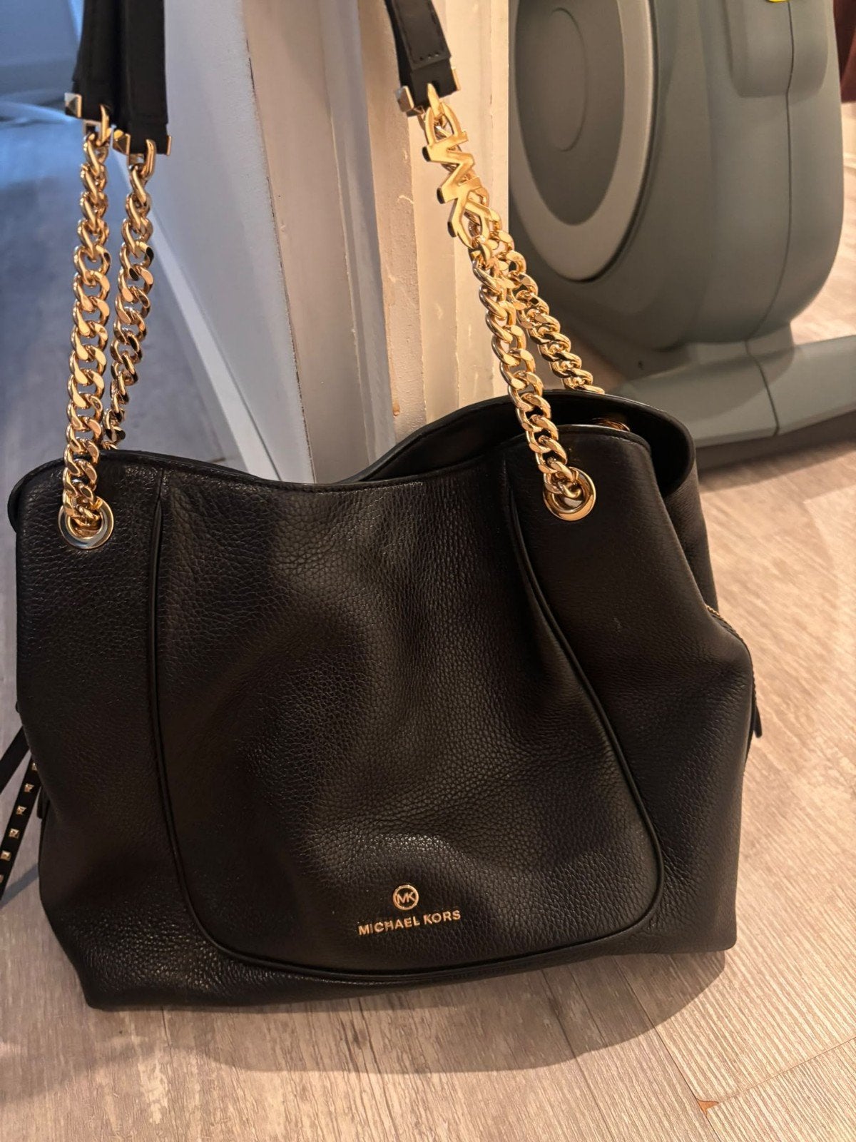 mooie leren Michael Kors tas, Ophalen, Zwart, Handtas