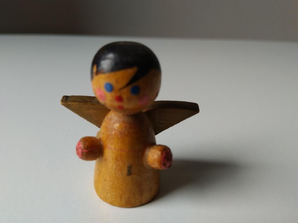 jaren 50 houten kerst engel Ertsgebergte, Diversen, Kerst, Ophalen of Verzenden, Gebruikt